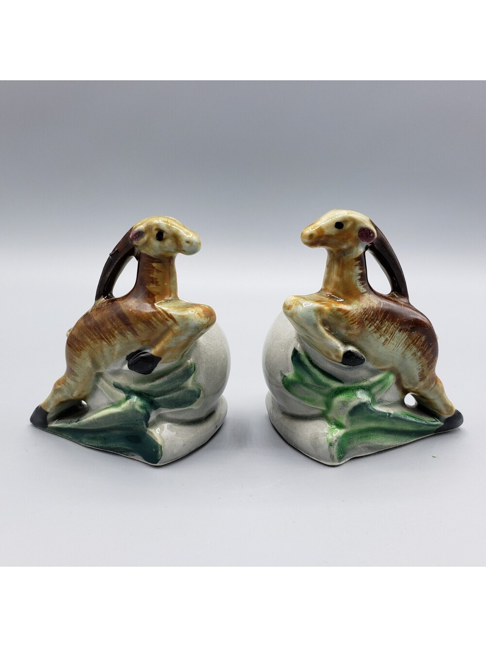 Vintage Thames Gazelle Salt & Pepper Shakers Porcelain  Pair Kitchen Deer